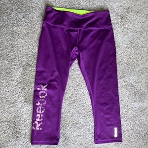 Purple Reebok Crop Leggings